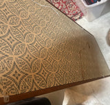 Gold Asian Style Artwork Wall Hanging in Wooden Frame