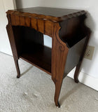1970s Wooden MCM Side Table With Shelf Storage