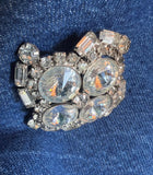 Small Diamond Cluster Brooch Pin