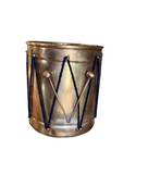 1970s Small Brass Drum Planter
