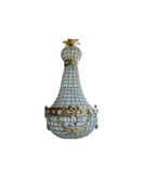 Hollywood Regency, Gold and Crystal, Bow and Garland Chandelier