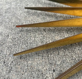 1950s Elgin Starburst/Sunburst Brass Wall Clock