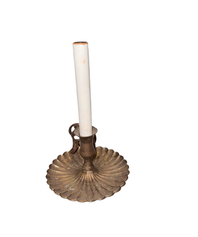 Vintage Mid-Century Brass Simple Candle Style Lamp