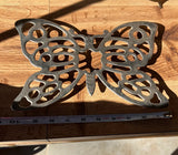 Vintage Silver Butterfly Trivet, Hot Plate