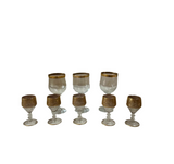 Collection of 24kt Gold Rimmed Glasses- Set of 8