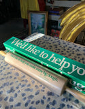 Large Rolling Pin With Kelly Green Box, Advertising Piece