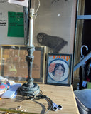 Modern Metal Lamp With Ram Head Details, Lampshade Included