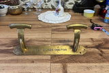 Large Brass First Class Doctor Hanger Coat Rack/Hat Rack