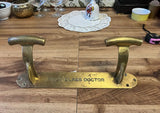 Large Brass First Class Doctor Hanger Coat Rack/Hat Rack