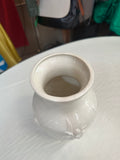 White Ceramic Vintage Relief Vase