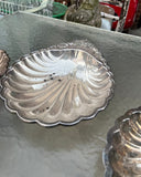 Shell Design Trio of Silver Plated, Serving Trays