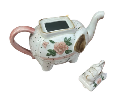 Vintage Painted Elephant Teapot