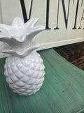 White Ceramic Pineapple Candlestick Holder