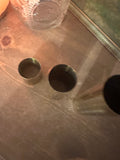 Trio of Brass Cylinder Candleholders