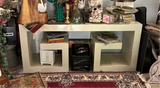 Large Greek Key Stone Console Table