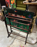 Vintage Dark Wood Blanket Rack