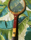 Collection of Vintage Wilson Tennis Rackets and Guard: Miss Chris, T-Flight, Advantage