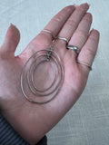 Pair of Sterling Silver Multiple Hoop Earrings