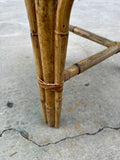 Boho Chic Wicker Side Table With Glass Top