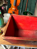 Large Red Wooden Jersey Grain Company Bucket