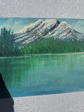 Mountain and Lakeside Landscape Painting on Canvas