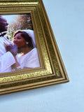 Gold Framed African American Wedding Photo