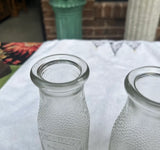 Pair of Small Glass Milk Jars
