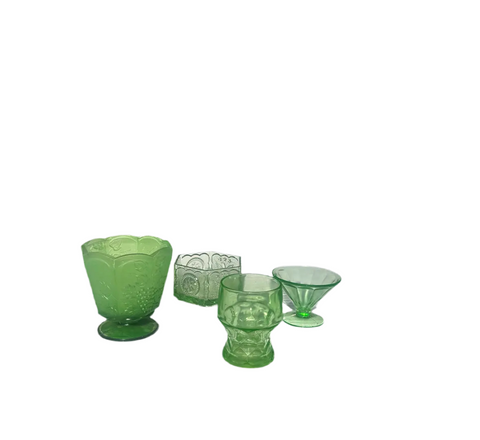 Instant Collection of Light Green Glass Vases- Set of 4