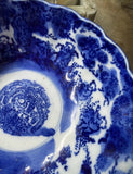Antique Japanese Meiji Period Blue Bowl