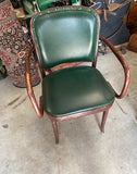 1970s Green Industrial Wooden Chair