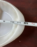 Double-Sided Ceramic White Bowl With Floral Details