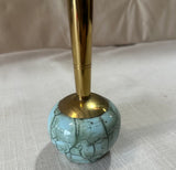 Delft Holland Marble and Brass Skinny Vase