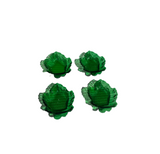 Collection of Green Glass Leaf Dishes- Set of 4