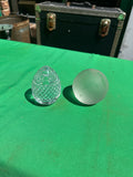 Pair of Vintage Glass Paperweights