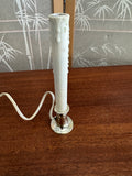Small Silver Faux Candle Table Lamp