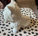 White Ceramic Small Dog Figurine