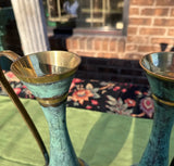 Pair of Brass Skinny Pitchers/Vases