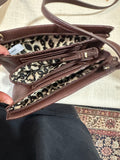 Brown Leather Nine West Crossbody Purse