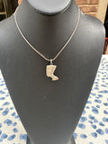 Silver Nephritis Pendant Necklace