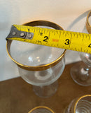 Collection of Glasses With Brass Details