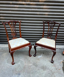 Pair of Maitland Smith Ball and Claw Feet Design Wooden Dining Chairs