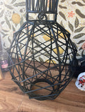 Modern Style Black Wired Pineapple Sculpture