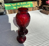 Dark Red Eagle Jar With Matching Lid