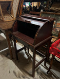 Wooden Secretary Roll Top Petit Desk
