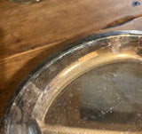 Oval Silver Tray With Detailed Handles