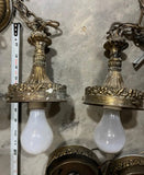 Vintage Pendant Lights- Needs Restoration - a Pair