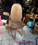 Vintage Geometric Abstract Metal Chair in the Style of Oswald H