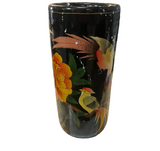 Vintage Ceramic Asian Style Black Umbrella Stand