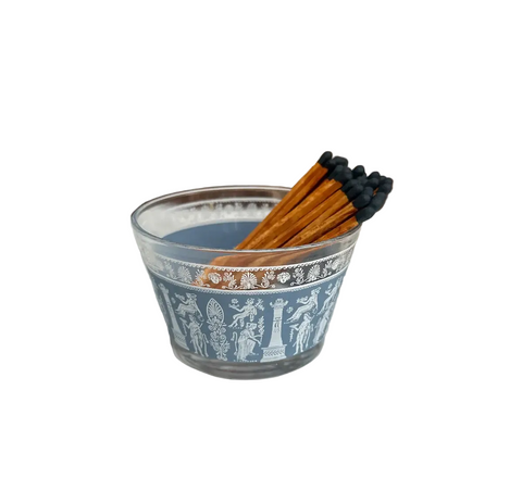 50 Matchsticks and Glass Bowl