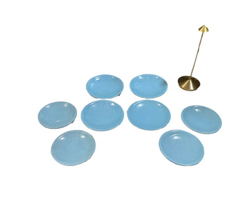 Collection of Blue Ceramic Plates- Set of 8